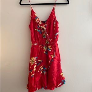 Express Red floral sundress